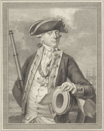 Admiral Jan Hendrik van Kinsbergen 1735-1819, greve af Dogger Bank, 1781 af Reinier Vinkeles