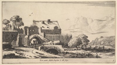 En vandmølle nær St. Denis, 1600-tallet. af Reinier Zeeman