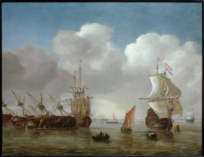 hollandsk havnescene af Reinier Zeeman