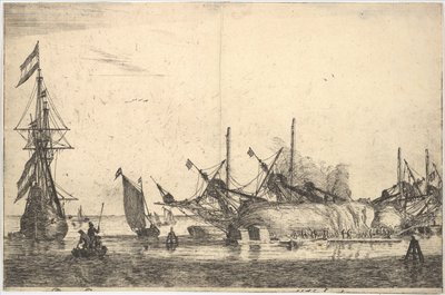 Skibe sørget for tætning af skroget, 1600-tallet. af Reinier Zeeman