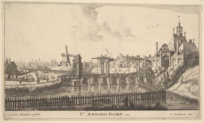 St. Antonis Poort, Amsterdam, midten af ​​1600-tallet. af Reinier Zeeman
