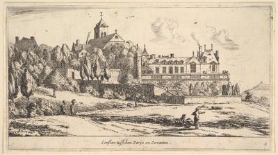 Udsigt over Conflans, 1600-tallet. af Reinier Zeeman