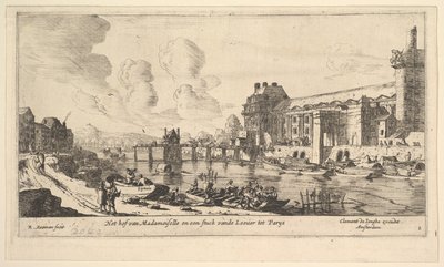 Udsigt over Louvre og Tuilerierne, fra udsigt over Paris og kvarterer, plade 1, 1600-tallet. af Reinier Zeeman