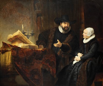 Den mennonitiske prædikant Cornelis Claesz Anslo (1592-1646) og hans kone Aeltje Gerritsdr Schouten af Rembrandt