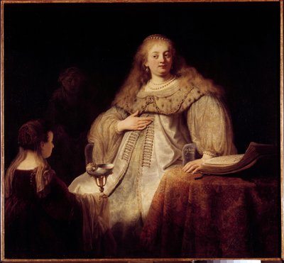 Artemis. Artemis I, dronning af byen Halikarnassus i det 4. århundrede f.Kr. (Roughenides imperium). Maleri af Rembrandt (1606-1669) af Rembrandt van Rijn