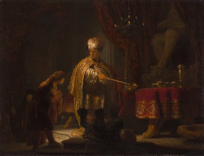 Daniel og Cyrus før Idol Bel af Rembrandt Harmensz. van Rijn