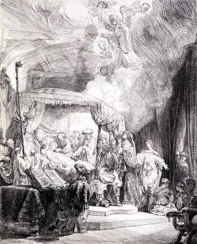 Jomfruens død (pen og blæk på papir) af Rembrandt Harmensz. van Rijn