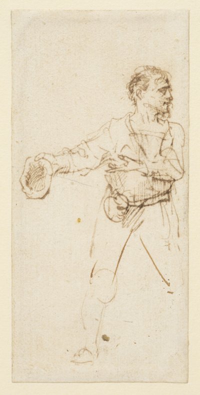 Mand stående, c.1634 af Rembrandt van Rijn