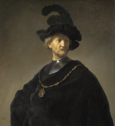 Gammel mand med en guldkæde af Rembrandt van Rijn