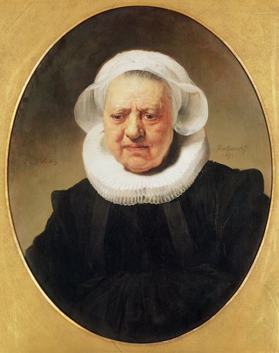 Portræt af Aechje Claesdar af Rembrandt van Rijn