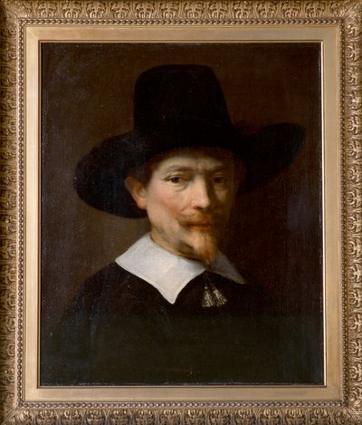 Portræt af en mand (olie på lærred) af Rembrandt Harmensz. van Rijn