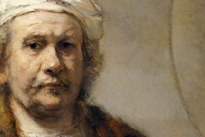 Rembrandt - Selvportræt (detaljer) af Rembrandt Harmensz. van Rijn