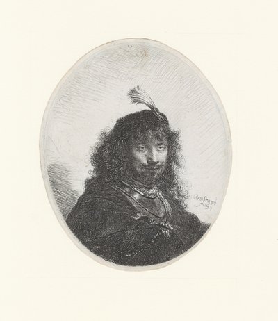 Rembrandt miekan ja jalohaikaran kanssa af Rembrandt Harmensz. van Rijn