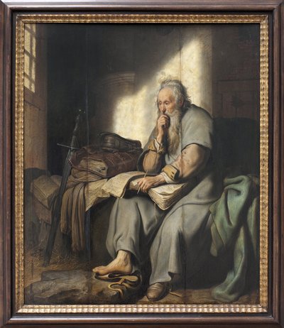 Sankt Paul i fængsel. Maleri af Rembrandt Harmensz van Rijn (1606-1669), olie på træ af Rembrandt van Rijn