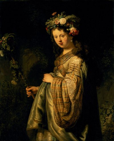 Saskia som Flora af Rembrandt van Rijn