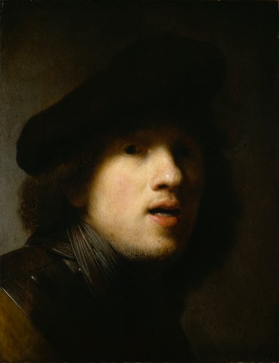 Selvportræt, ca. 1629 (olie på træ) af Rembrandt Harmensz. van Rijn