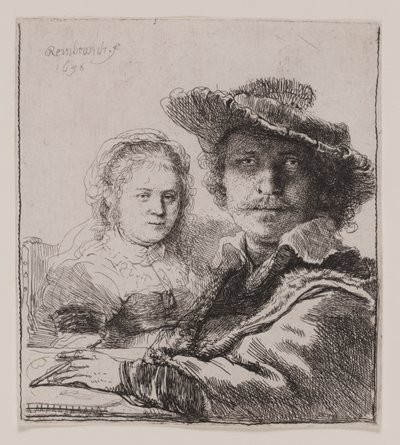 Selvportræt med Saskia af Rembrandt van Rijn