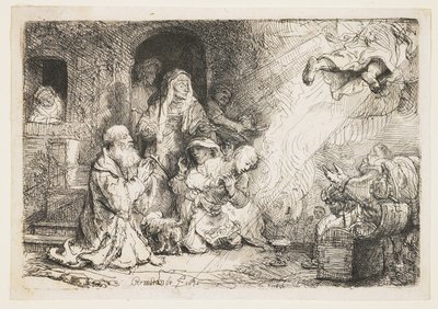 Englen afgår fra Tobias familie af Rembrandt van Rijn