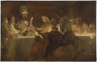 The Conspiracy of the Batavians under Claudius Civilis, ca. 1666 (olie på lærred) af Rembrandt van Rijn