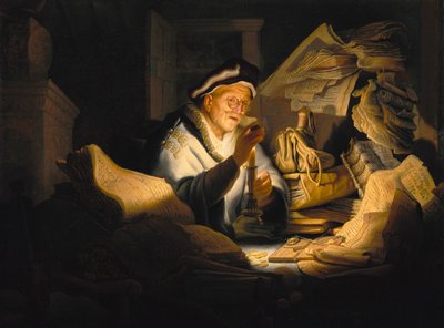 Lignelsen om den rige tåbe af Rembrandt Harmensz. van Rijn