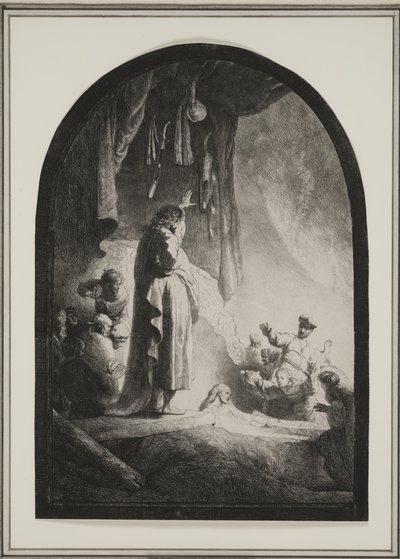 The Raising of Lazarus: The Larger Plate, ca. 1632 (ætsning) af Rembrandt van Rijn