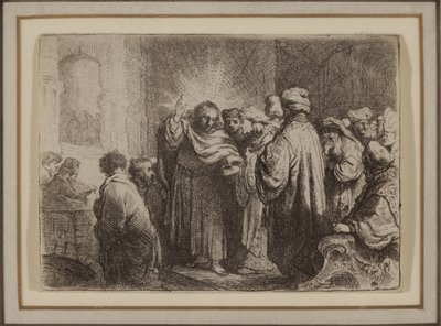 The Tribute Money, ca. 1635 (radering) af Rembrandt van Rijn