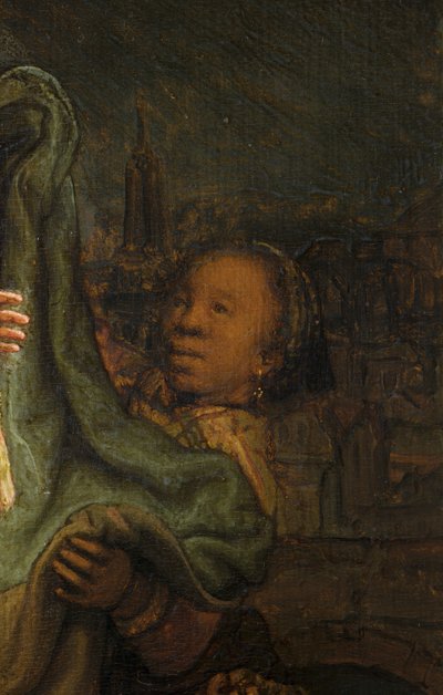 Besøget, detalje af Rembrandt van Rijn