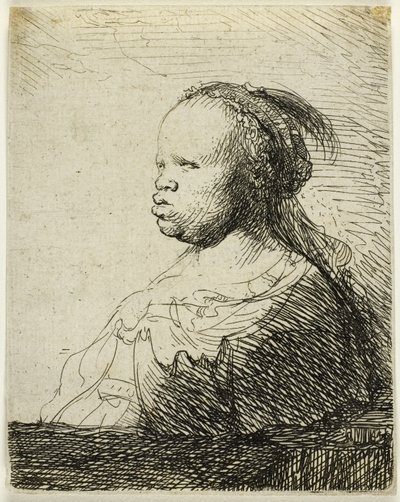 The White Negress, ca. 1630 (radering på papir) af Rembrandt Harmensz. van Rijn