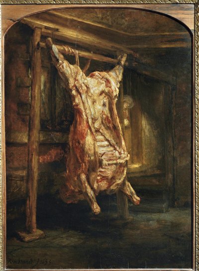 Den slagtede okse ... af Rembrandt Harmensz. van Rijn