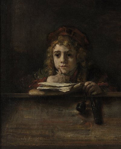 Titus ved sit skrivebord af Rembrandt Harmensz. van Rijn