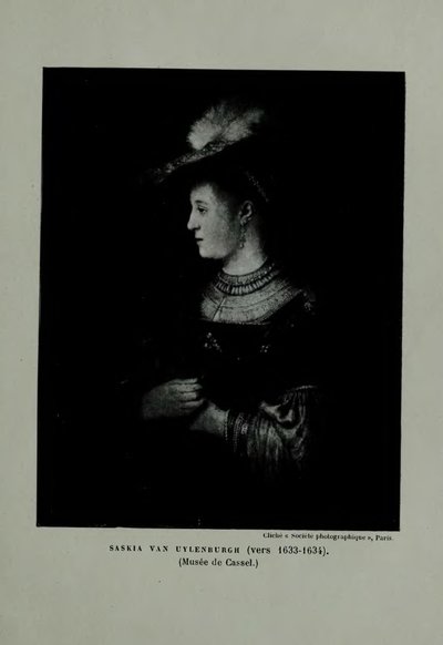Saskia i en rød hat af Rembrandt van Rijn
