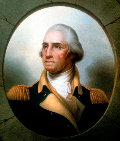 George Washington 1732-99, første præsident for USA 1789-97. af Rembrandt Peale