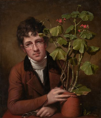 Rubens Peale med en geranium af Rembrandt Peale