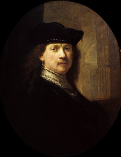 Selvportræt med arkitektonisk baggrund, ca 1639. af Rembrandt van Rhijn,