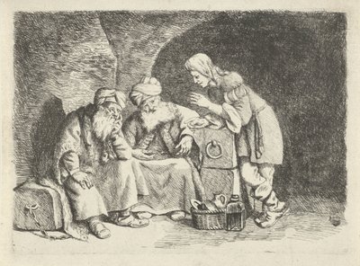 Joseph forklarer bagerens og munskrens drømme af Rembrandt van Rijn (follower of)