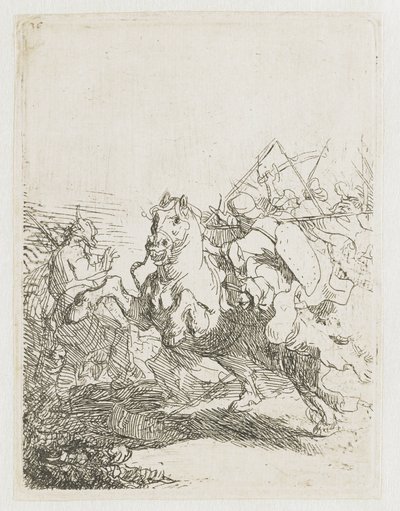 Et kavalerislag af Rembrandt van Rijn