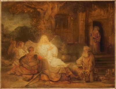 Abraham modtager de tre engle, 1646 af Rembrandt van Rijn