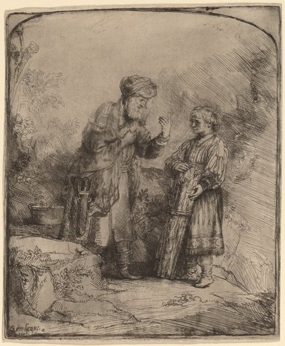 Abraham og Isak af Rembrandt van Rijn