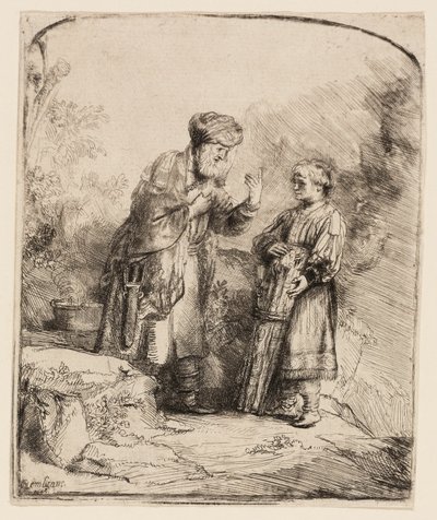 Abraham og Isak af Rembrandt van Rijn