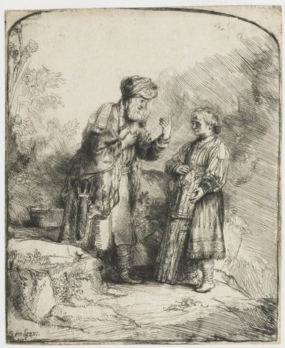Abraham og Isak af Rembrandt van Rijn