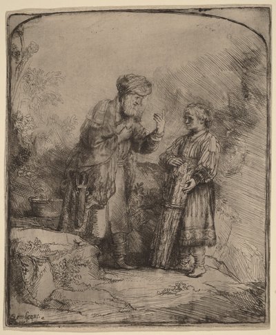 Abraham og Isak af Rembrandt van Rijn