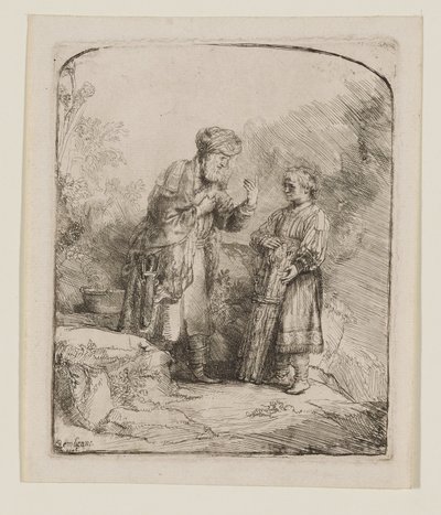 Abraham og Isak af Rembrandt van Rijn