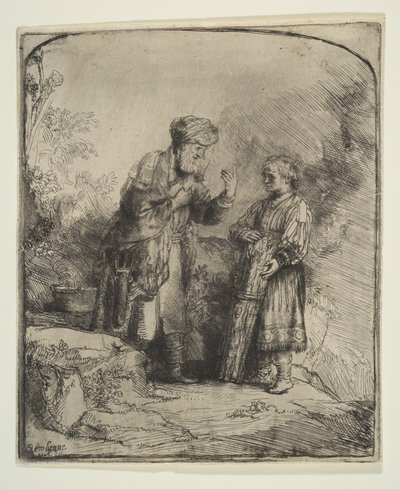 Abraham og Isak, 1645. af Rembrandt van Rijn