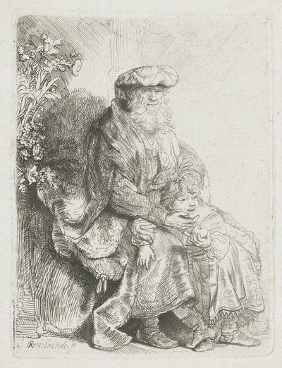 Abraham kærtegner Isak Jakob kærtegner Benjamin af Rembrandt van Rijn