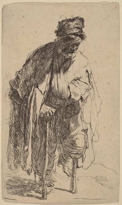 Tigger med et træben af Rembrandt van Rijn