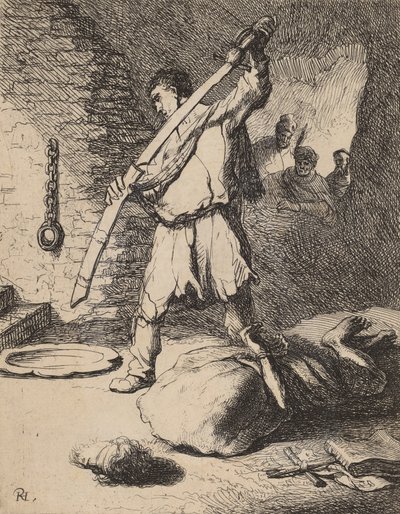 Halshugning af Johannes Døberen, ca. 1627. af Rembrandt van Rijn