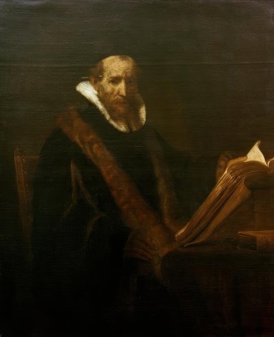 Billede af Johannes Cornelisz. Sylvius (?) af Rembrandt van Rijn