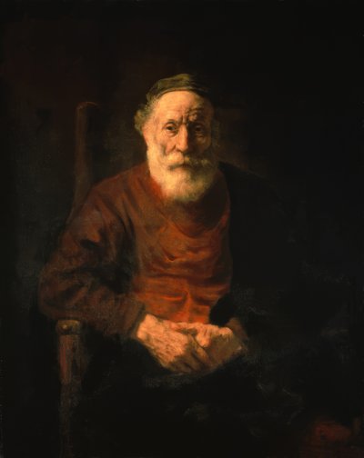 Portræt af en gammel mand i en rød kjortel af Rembrandt van Rijn