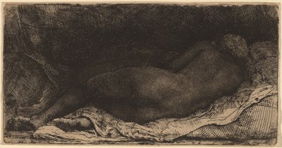 Sort kvinde liggende af Rembrandt van Rijn