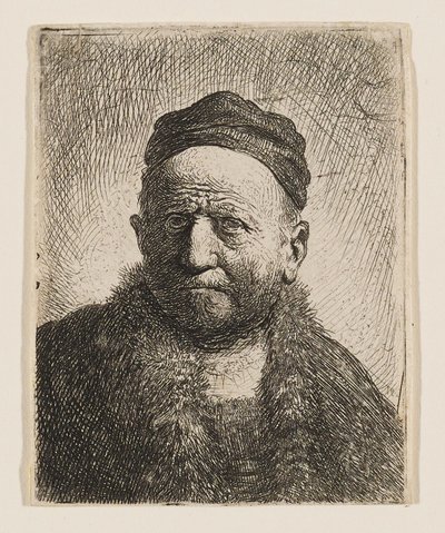Buste af en mand (Rembrandts far?) af Rembrandt van Rijn